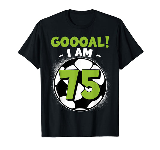 75 Year Old Birthday Soccer Themed 75Thb T-Shirt - Unique Graphic Unisex - T-Shirt, Sweatshirt, Hoodie
