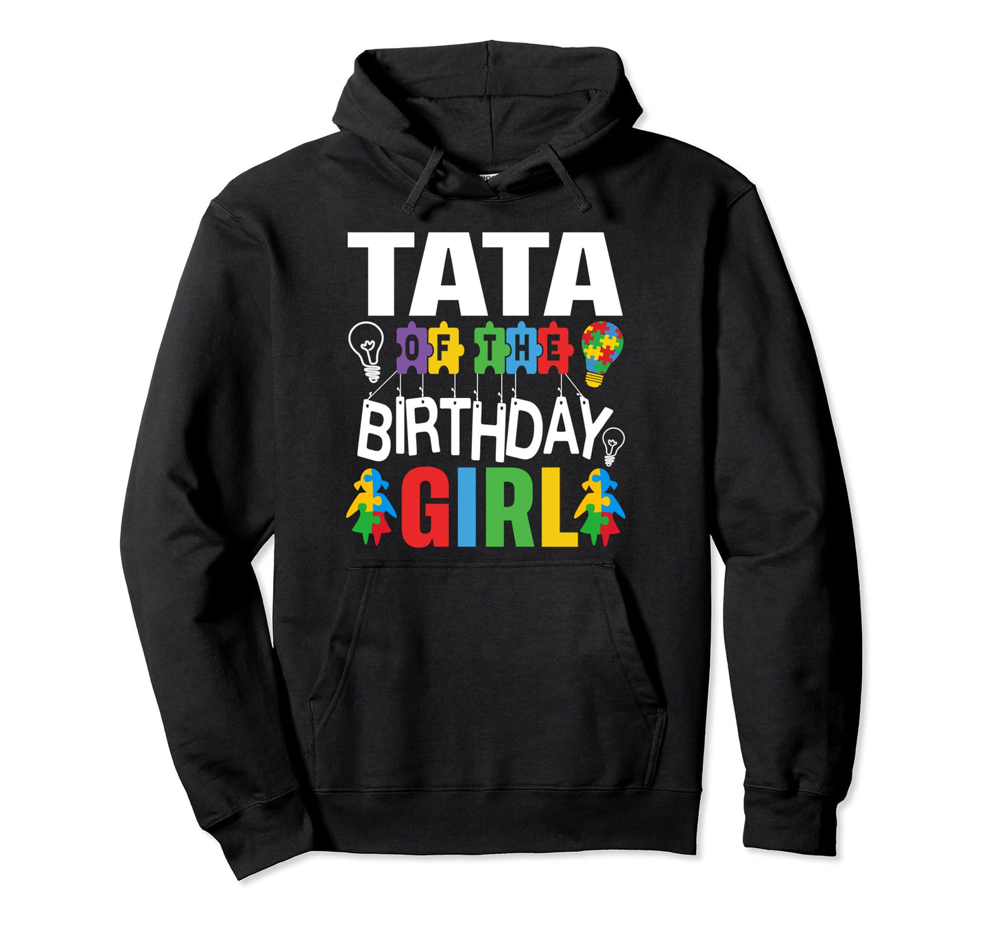 Tata Birthday Autism Dad Hoodie - Minimalist Print for Adults - T-Shirt, Sweatshirt, Hoodie