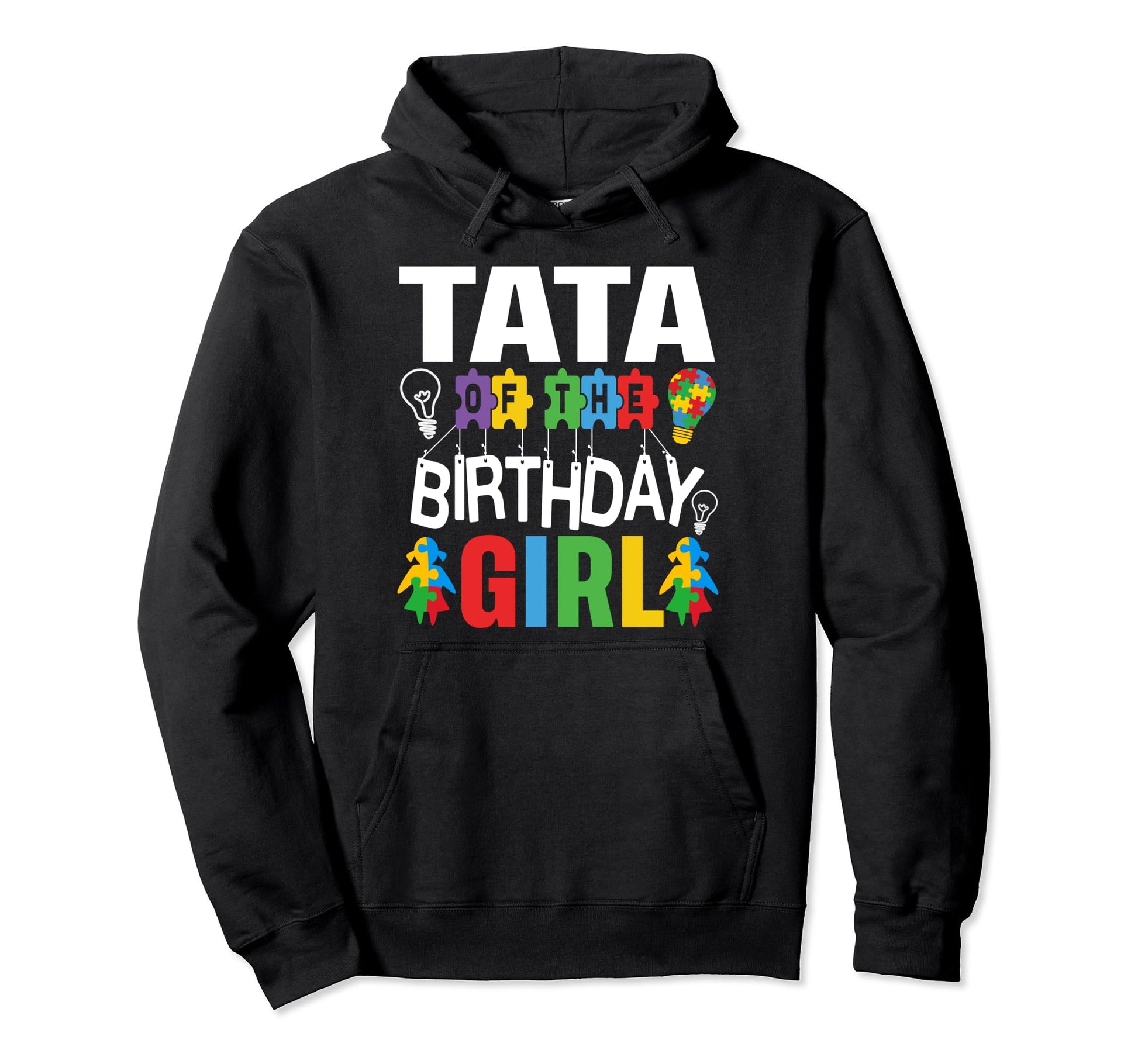 Tata Birthday Autism Dad Hoodie - Minimalist Print for Adults - T-Shirt, Sweatshirt, Hoodie