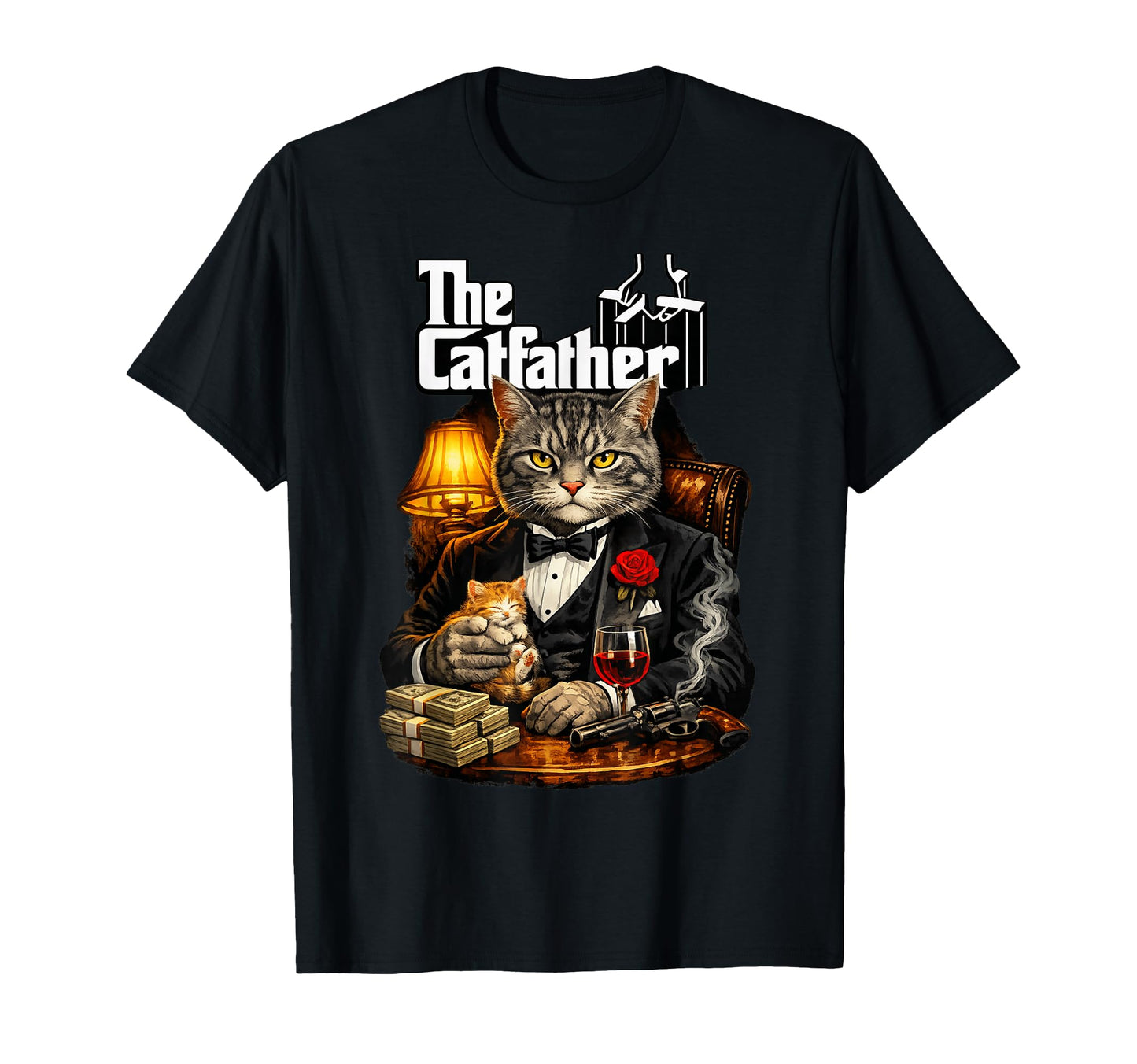 Catfather Funny Fathers Day Birthday T-Shirt - Aesthetic Graphic Unisex - T-Shirt, Sweatshirt, Hoodie