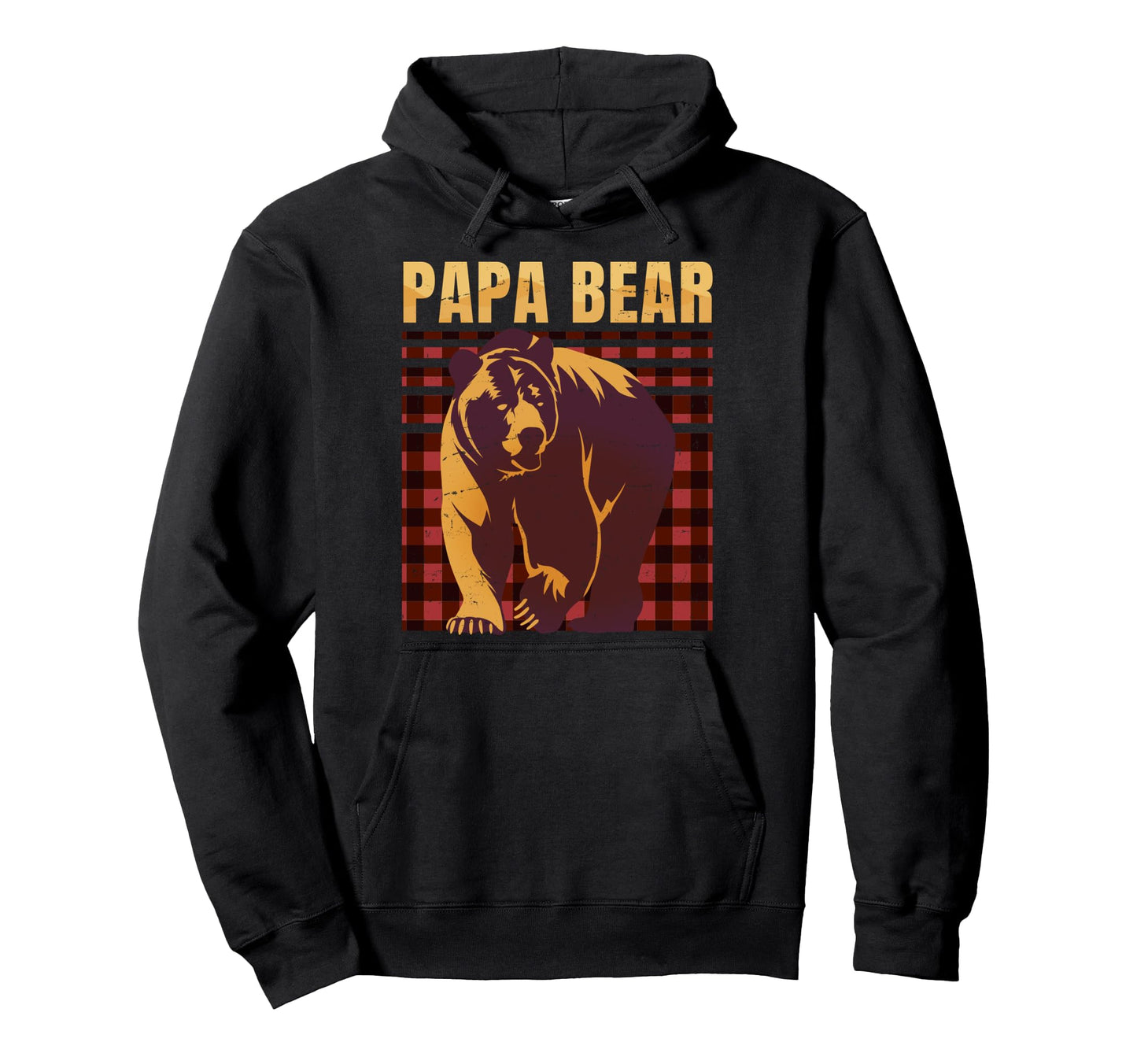 Papa Bear Red Plaid Matching Pajama Hoodie - Streetwear Style for Adults - T-Shirt, Sweatshirt, Hoodie