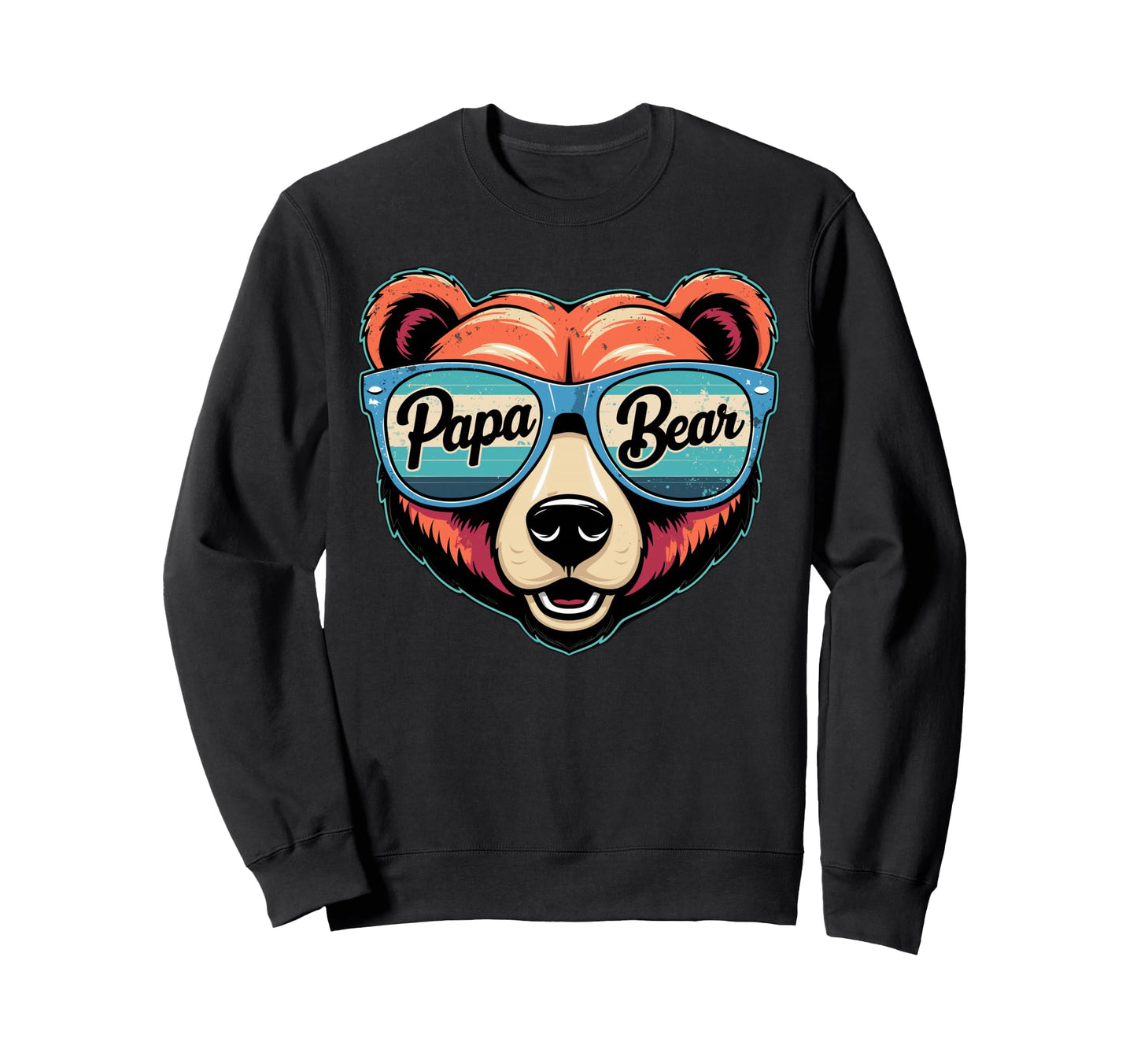 Papa Bear Husband Father Family Sweatshirt - Aesthetic Graphic Men Women - T-Shirt, Sweatshirt, Hoodie