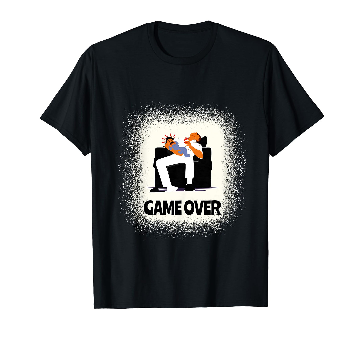 Gifts Gaming Gamer Dad Game Over T-Shirt - Custom Art Print Men Women - T-Shirt, Sweatshirt, Hoodie