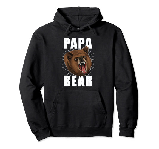 Bear Daddy Animal Family Dad Fathers Hoodie - Custom Art Print Men Women - T-Shirt, Sweatshirt, Hoodie
