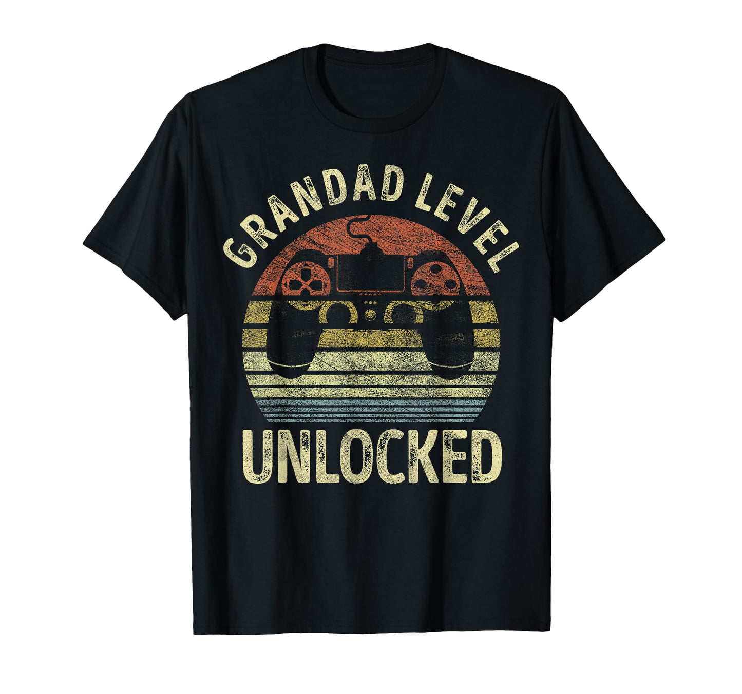 Grandad Level Unlocked Gaming Dad T-Shirt - Custom Art Print for Adults - T-Shirt, Sweatshirt, Hoodie