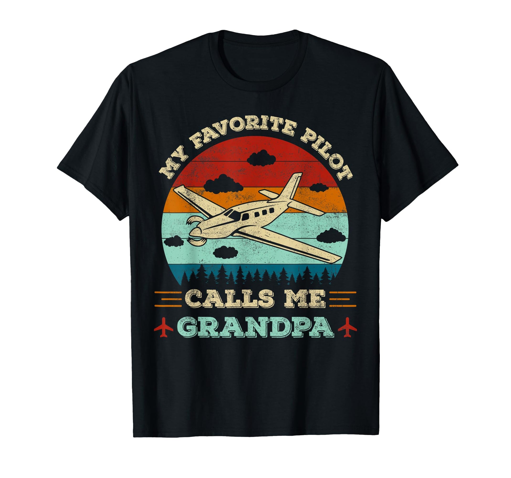 My Favorite Pilot Calls Me Grandpa T-Shirt - Minimalist Print for Adults - T-Shirt, Sweatshirt, Hoodie