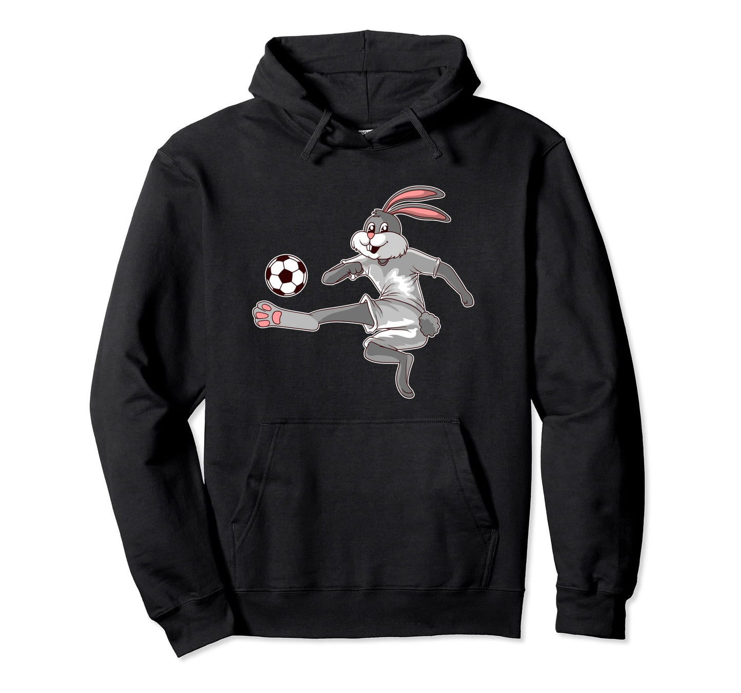 Easter Bunny Football Rabbit Soccer Hoodie - Unique Graphic Unisex - T-Shirt, Sweatshirt, Hoodie
