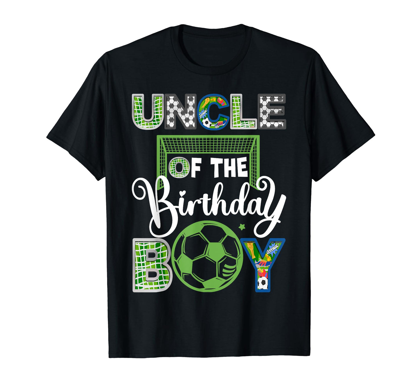 Uncle Birthday Soccer Baller T-Shirt - Casual Everyday Wear Men Women - T-Shirt, Sweatshirt, Hoodie