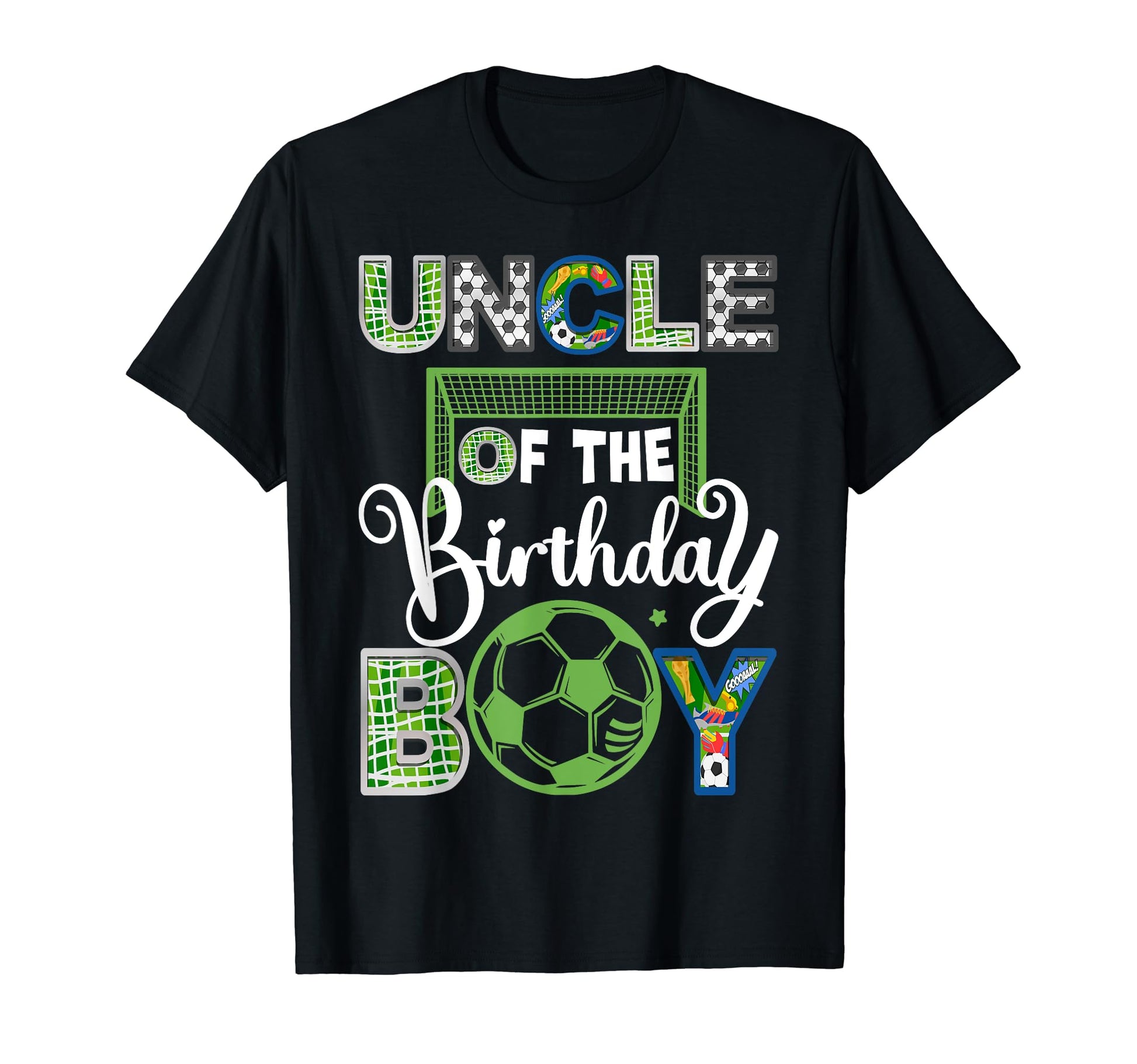 Uncle Birthday Soccer Baller T-Shirt - Casual Everyday Wear Men Women - T-Shirt, Sweatshirt, Hoodie