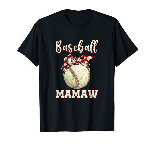 Baseball Mamaw Womens Softball Leopard T-Shirt - Trendy Graphic Men Women - T-Shirt, Sweatshirt, Hoodie