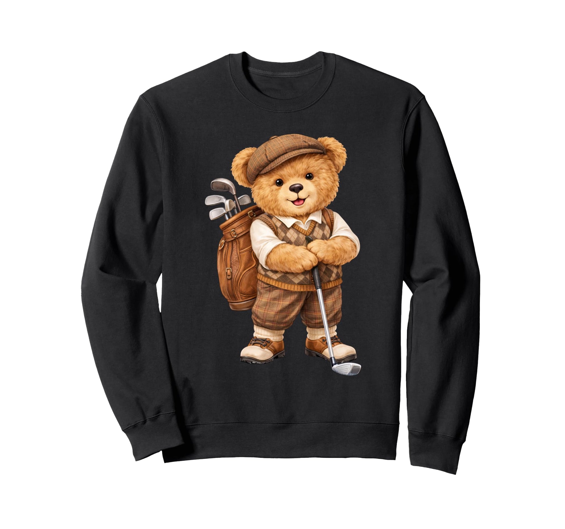 Golf Lover Teddy Bear Golfing Golf Sweatshirt - Unique Graphic for Adults - T-Shirt, Sweatshirt, Hoodie