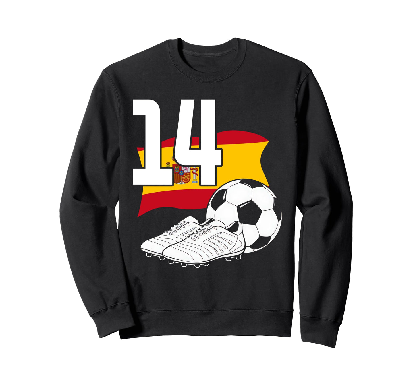 14 Soccer Birthday Gift Soccer Fan Sweatshirt - Minimalist Print Unisex - T-Shirt, Sweatshirt, Hoodie
