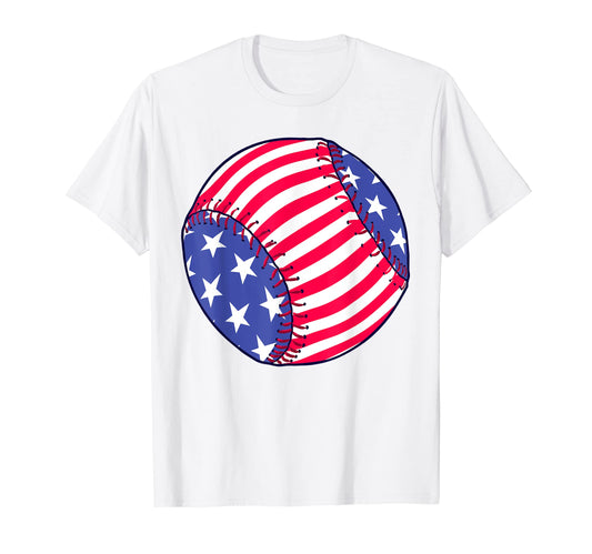 American Baseball Usa Flag Patriotic T-Shirt - Streetwear Style Unisex - T-Shirt, Sweatshirt, Hoodie