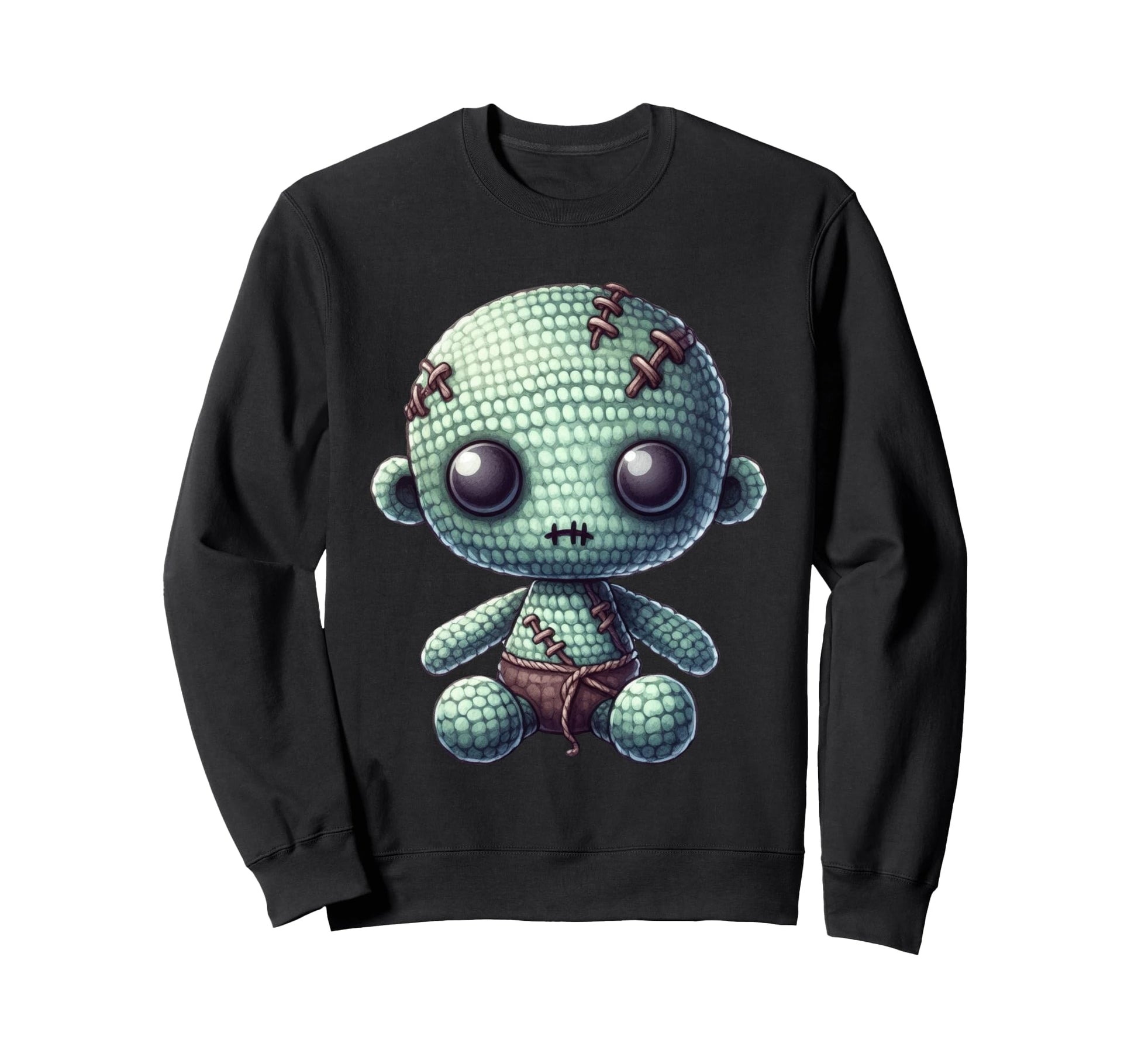 Halloween Zombie Mom Dad Crochet Knit Sweatshirt - Trendy Graphic Men Women - T-Shirt, Sweatshirt, Hoodie