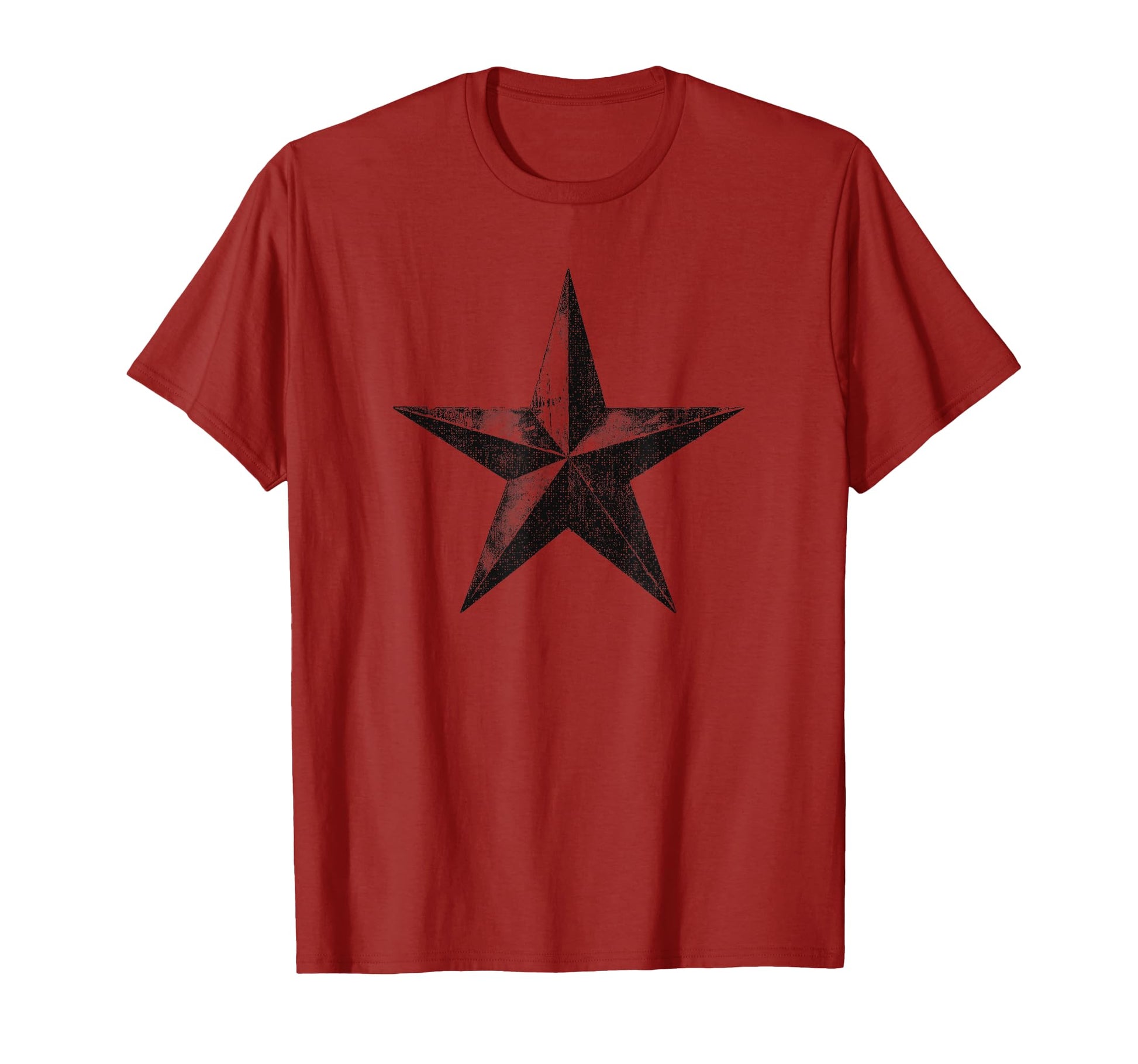 Grunge Star Distressed Red T-Shirt - Casual Everyday Wear Men Women - T-Shirt, Sweatshirt, Hoodie