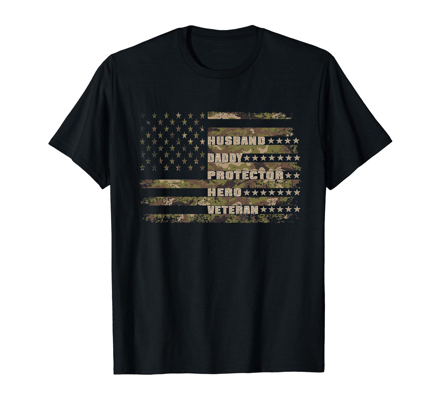Husband Daddy Protector Hero Veteran T-Shirt - Custom Art Print for Adults - T-Shirt, Sweatshirt, Hoodie