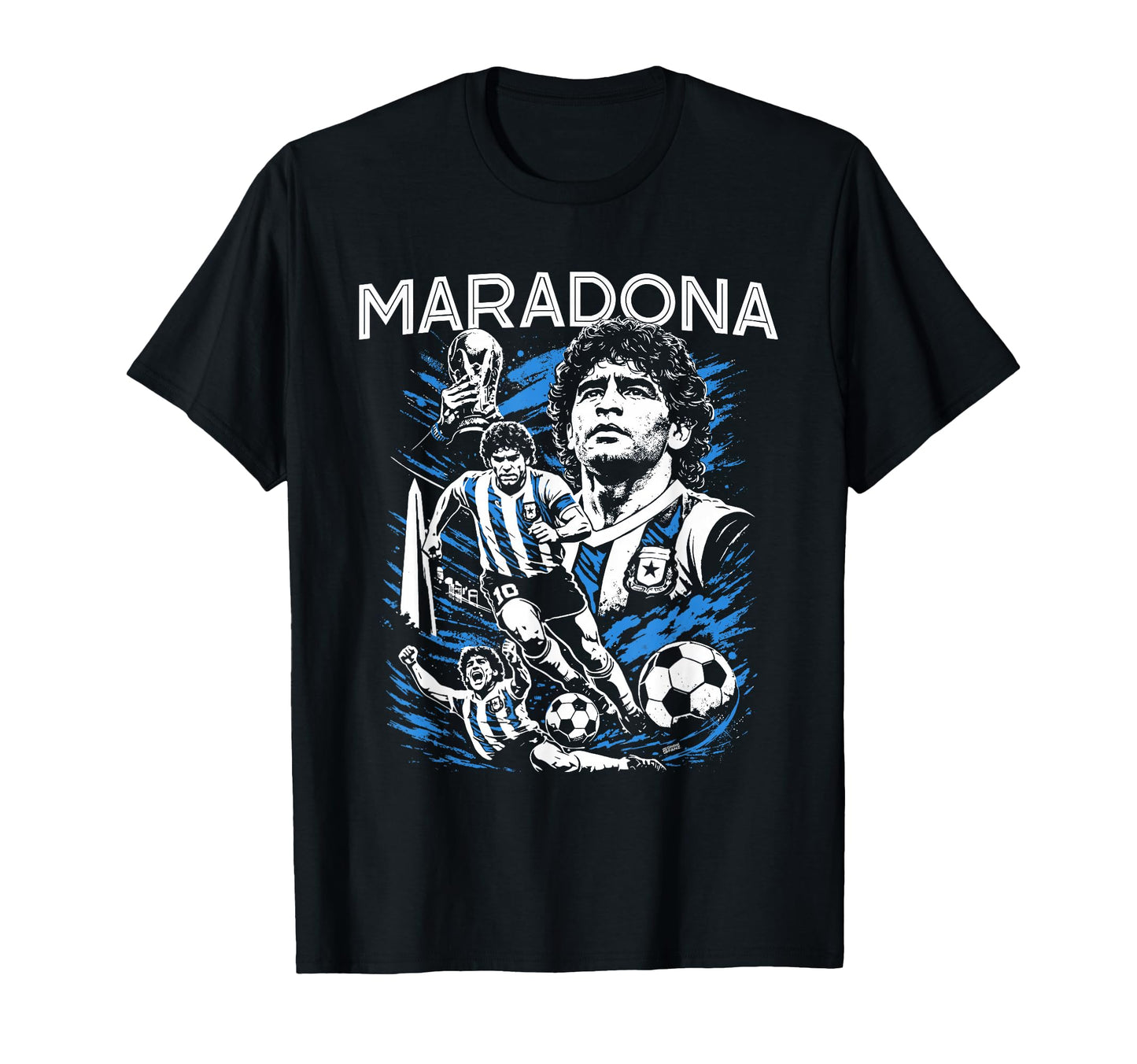 Diego Maradona 90S Hip Hop Soccer T-Shirt - Unique Graphic Unisex - T-Shirt, Sweatshirt, Hoodie