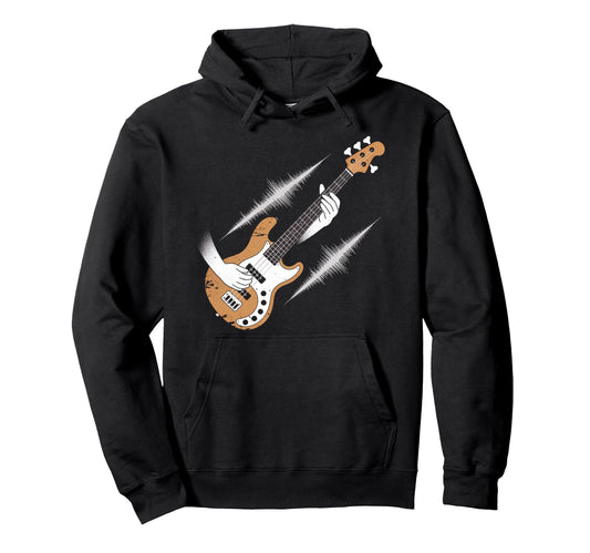 Bass Guitar Player Bassist Hoodie - Fun Novelty Design for Adults - T-Shirt, Sweatshirt, Hoodie