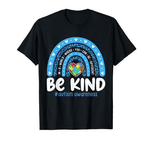 Autism Awareness Rainbow April We Wear T-Shirt - Novelty Apparel Unisex - T-Shirt, Sweatshirt, Hoodie