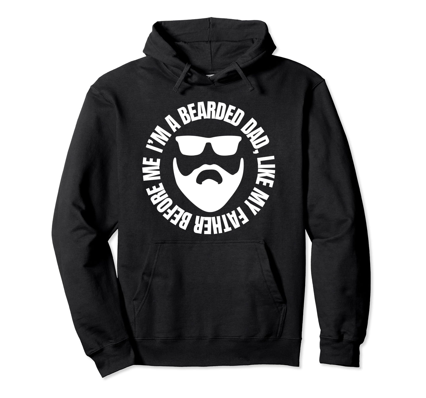 Bearded Dad Mens Beard Funny Super Hoodie - Fun Novelty Design for Adults - T-Shirt, Sweatshirt, Hoodie