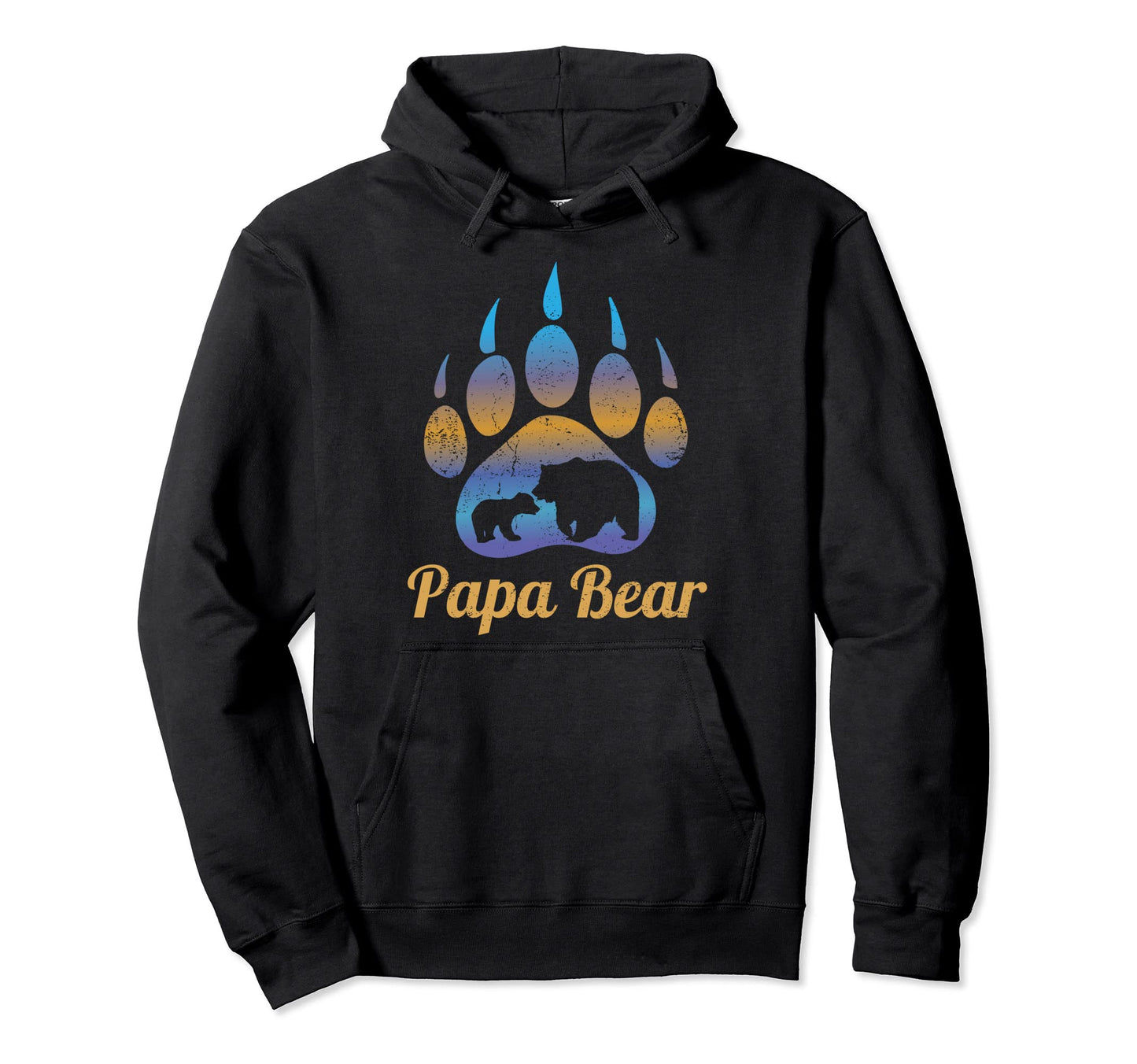 Papa Bear Father Dad Bear Hoodie - Trendy Graphic Men Women - T-Shirt, Sweatshirt, Hoodie