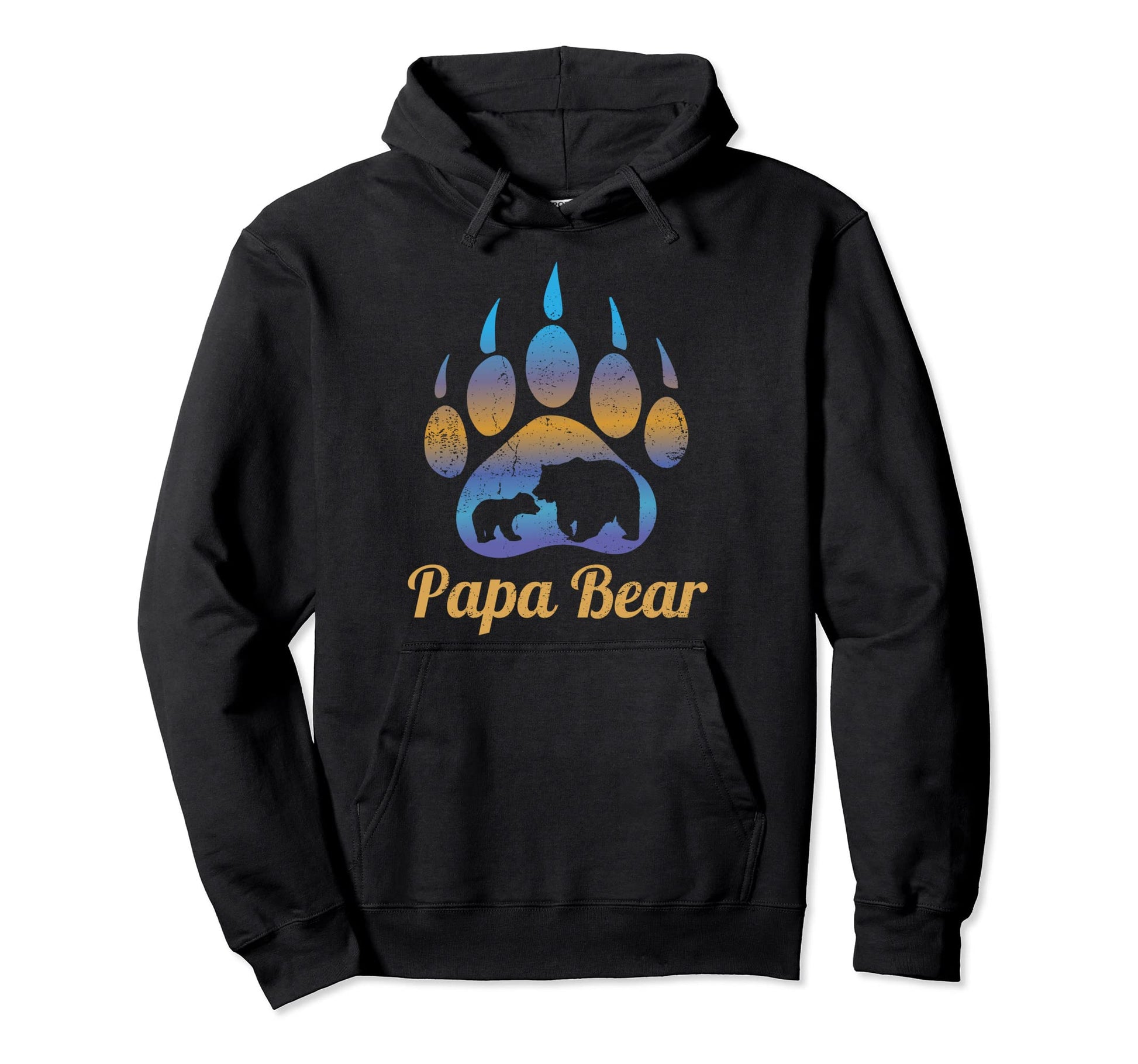 Papa Bear Father Dad Bear Hoodie - Trendy Graphic Men Women - T-Shirt, Sweatshirt, Hoodie