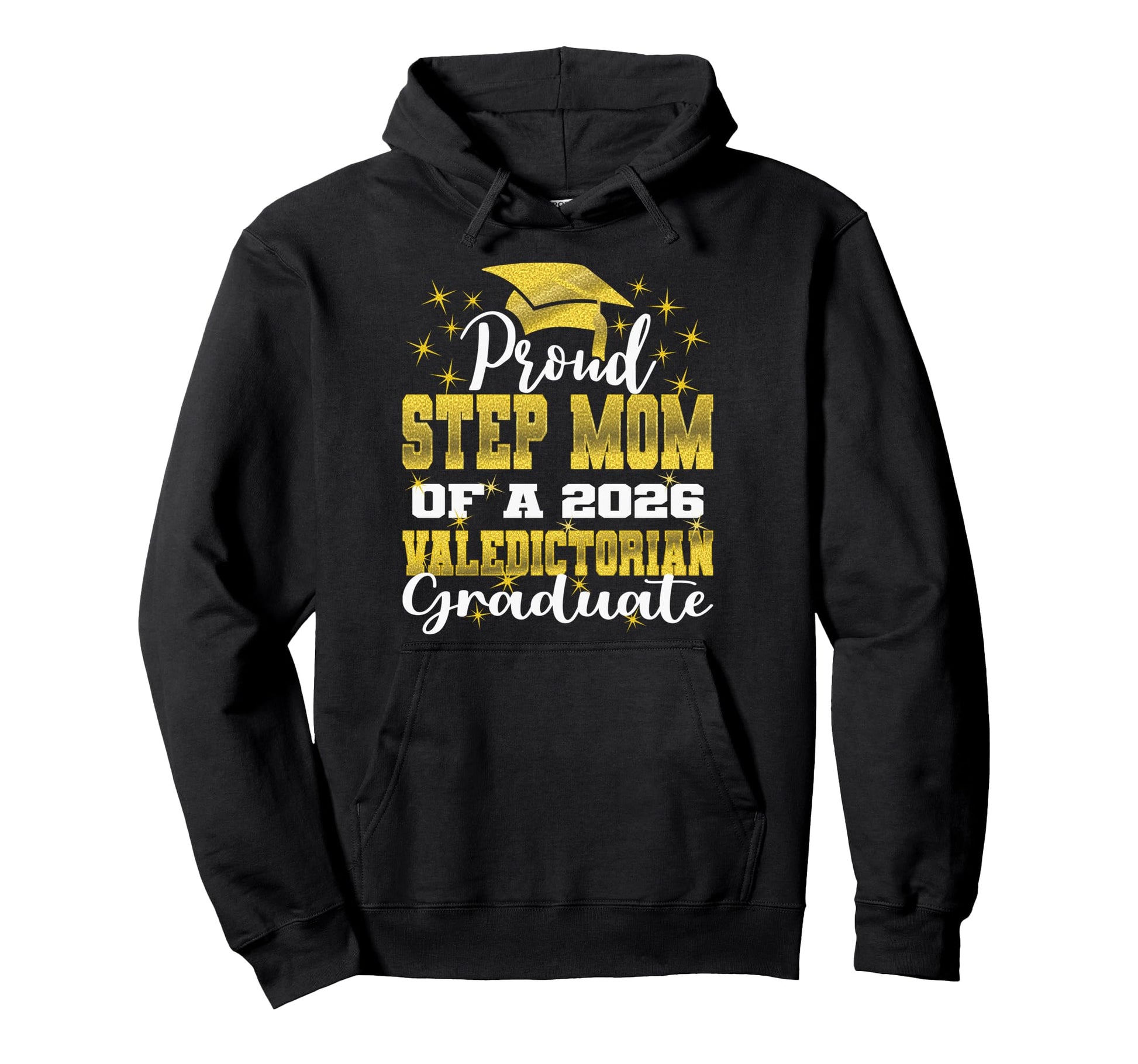 Proud Step Mom 2026 Valedictorian Hoodie - Aesthetic Graphic Men Women - T-Shirt, Sweatshirt, Hoodie