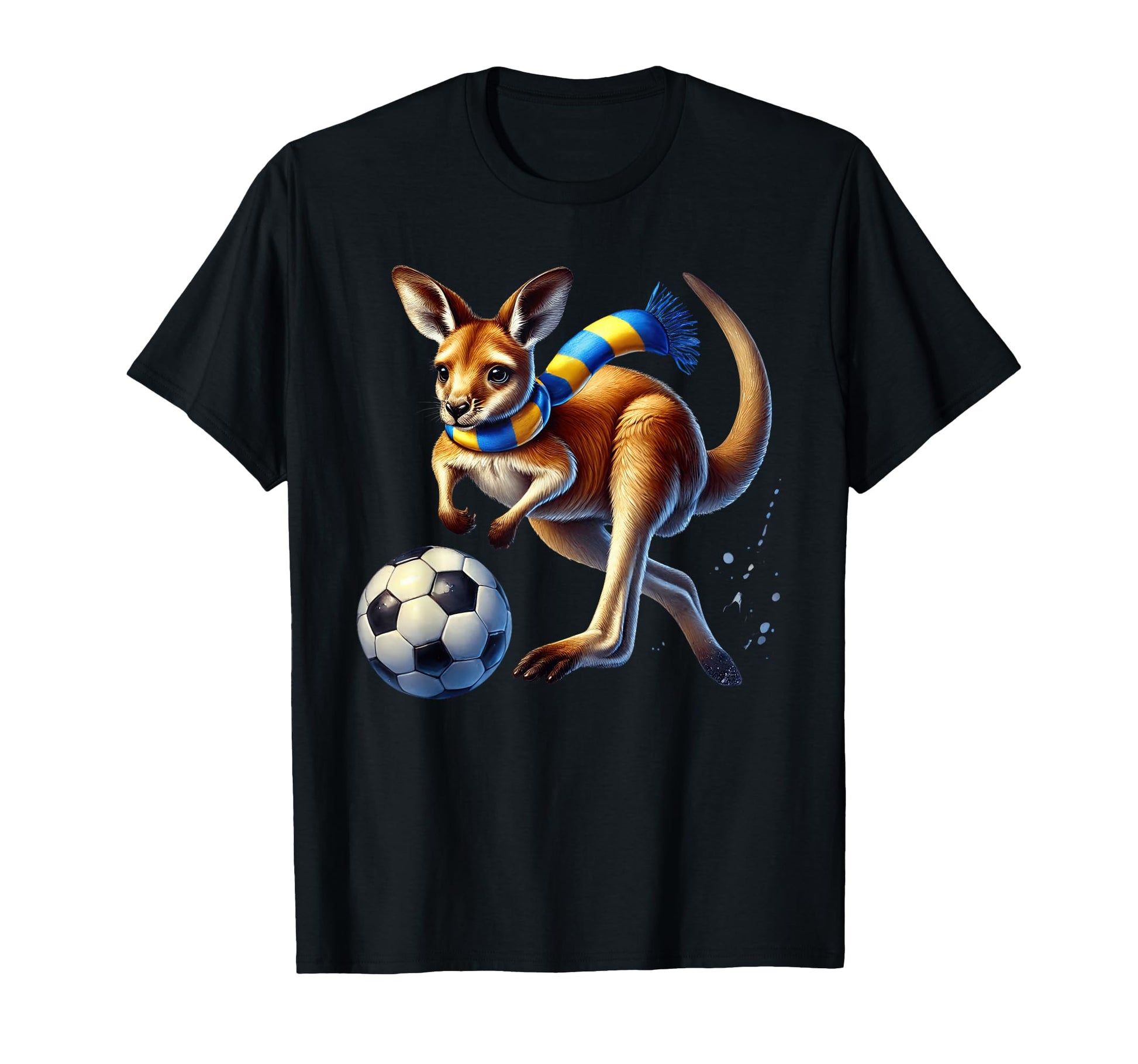 Kangaroo Soccer Player Scarf T-Shirt - Casual Everyday Wear for Adults - T-Shirt, Sweatshirt, Hoodie