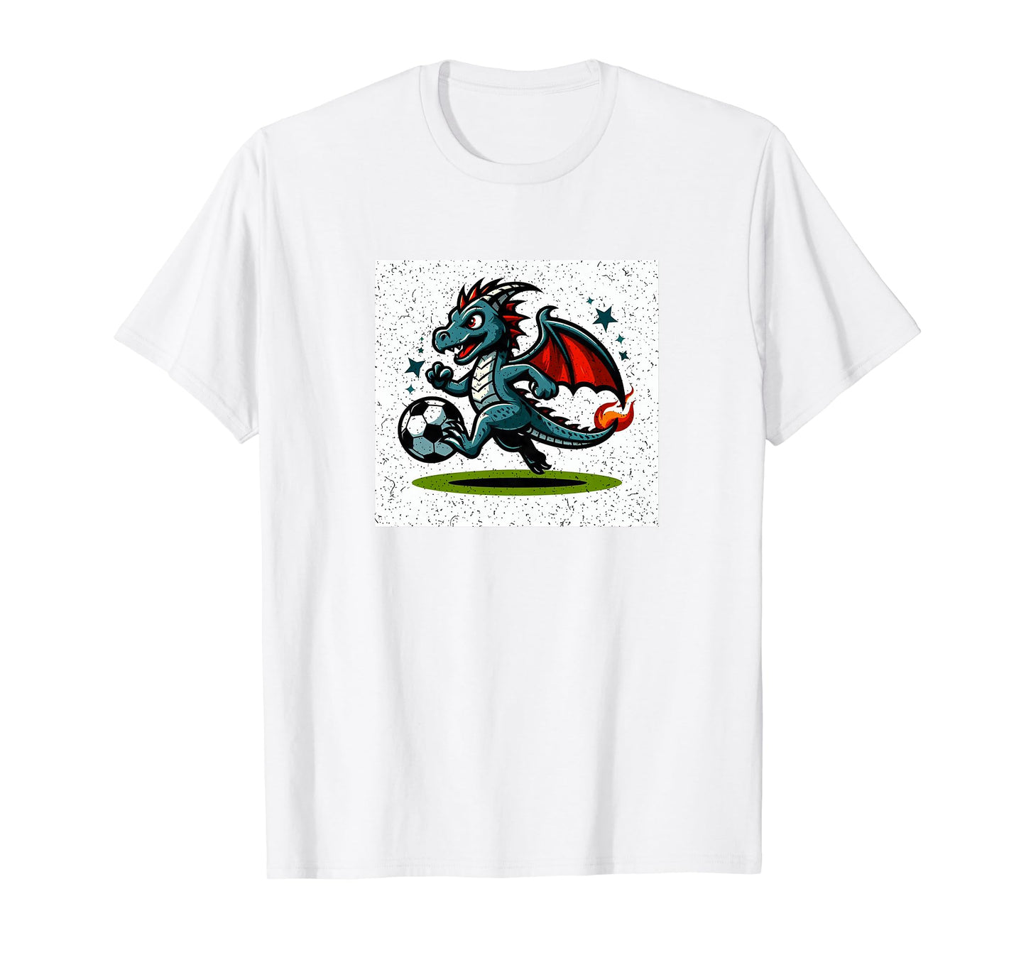 Dragon Playing Soccer T-Shirt - Minimalist Print Men Women - T-Shirt, Sweatshirt, Hoodie