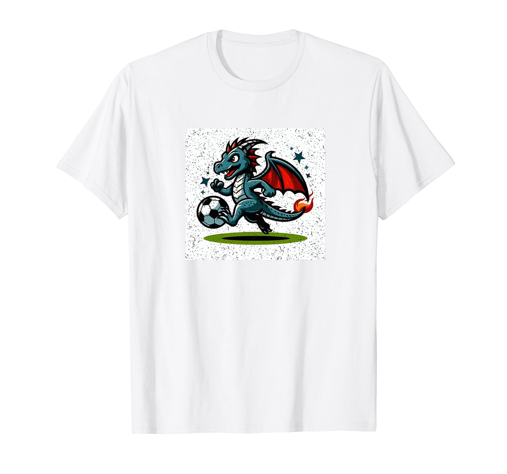 Dragon Playing Soccer T-Shirt - Minimalist Print Men Women - T-Shirt, Sweatshirt, Hoodie