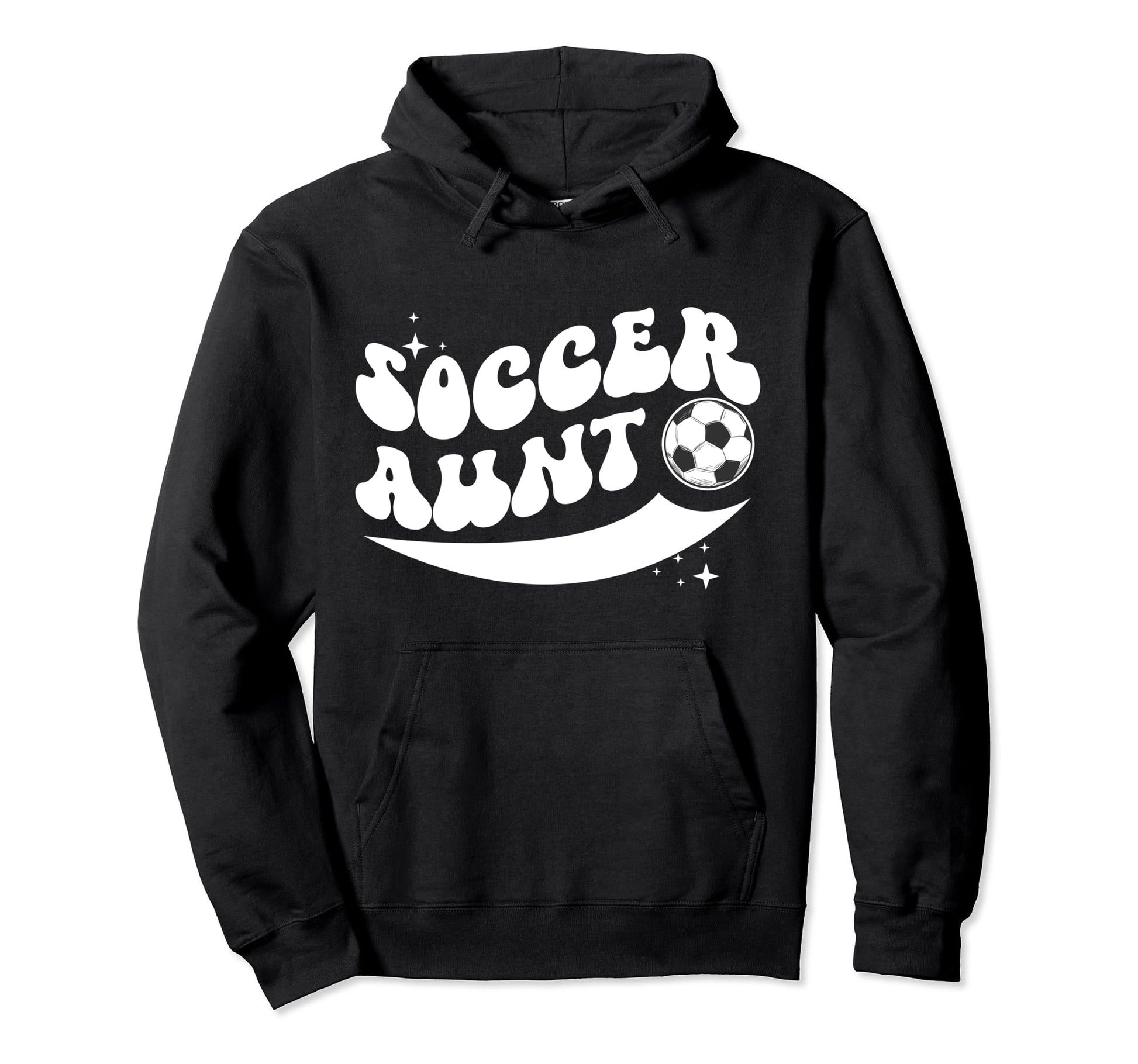 Groovy Soccer Aunt Soccer Player Aunt Hoodie - Custom Art Print for Adults - T-Shirt, Sweatshirt, Hoodie
