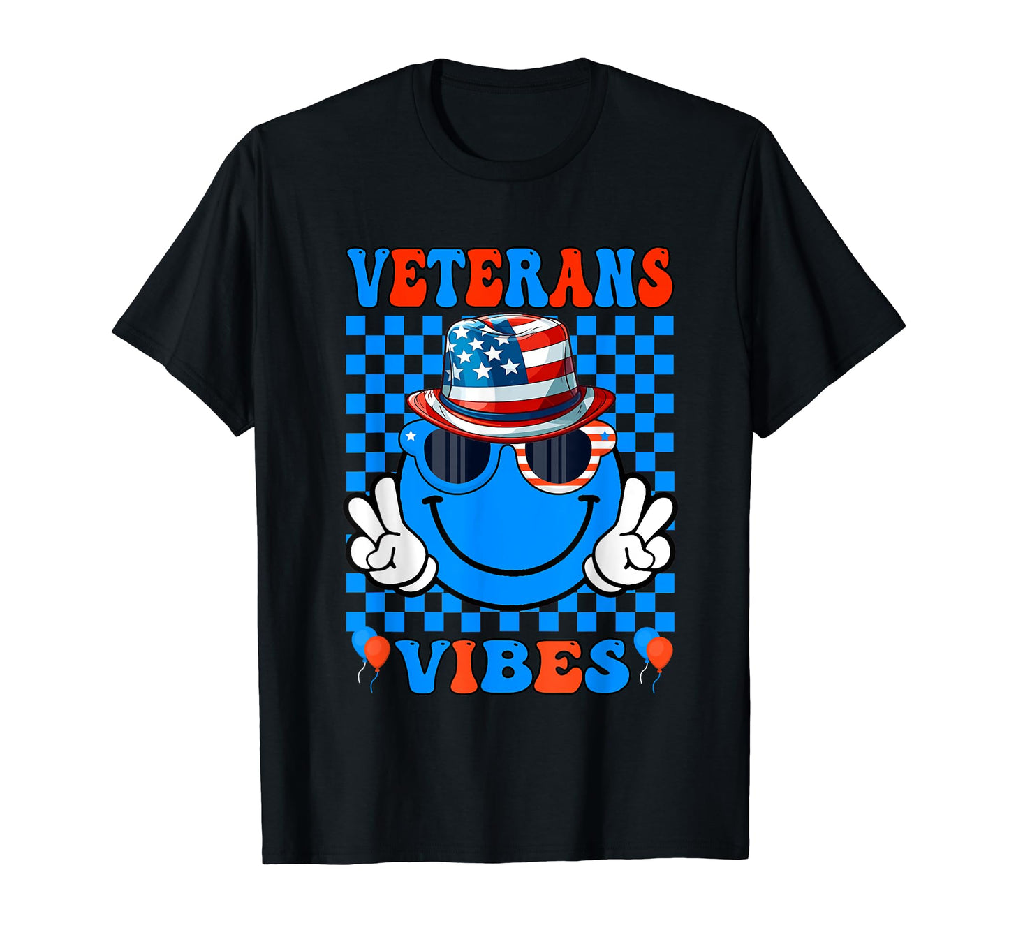 Groovy Veterans Vibes Us Flag T-Shirt - Custom Art Print for Adults - T-Shirt, Sweatshirt, Hoodie