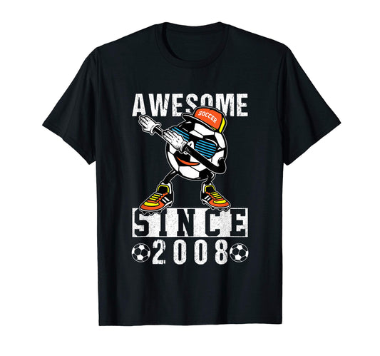 Awesome Since 2008 12Th Birthday T-Shirt - Minimalist Print Men Women - T-Shirt, Sweatshirt, Hoodie