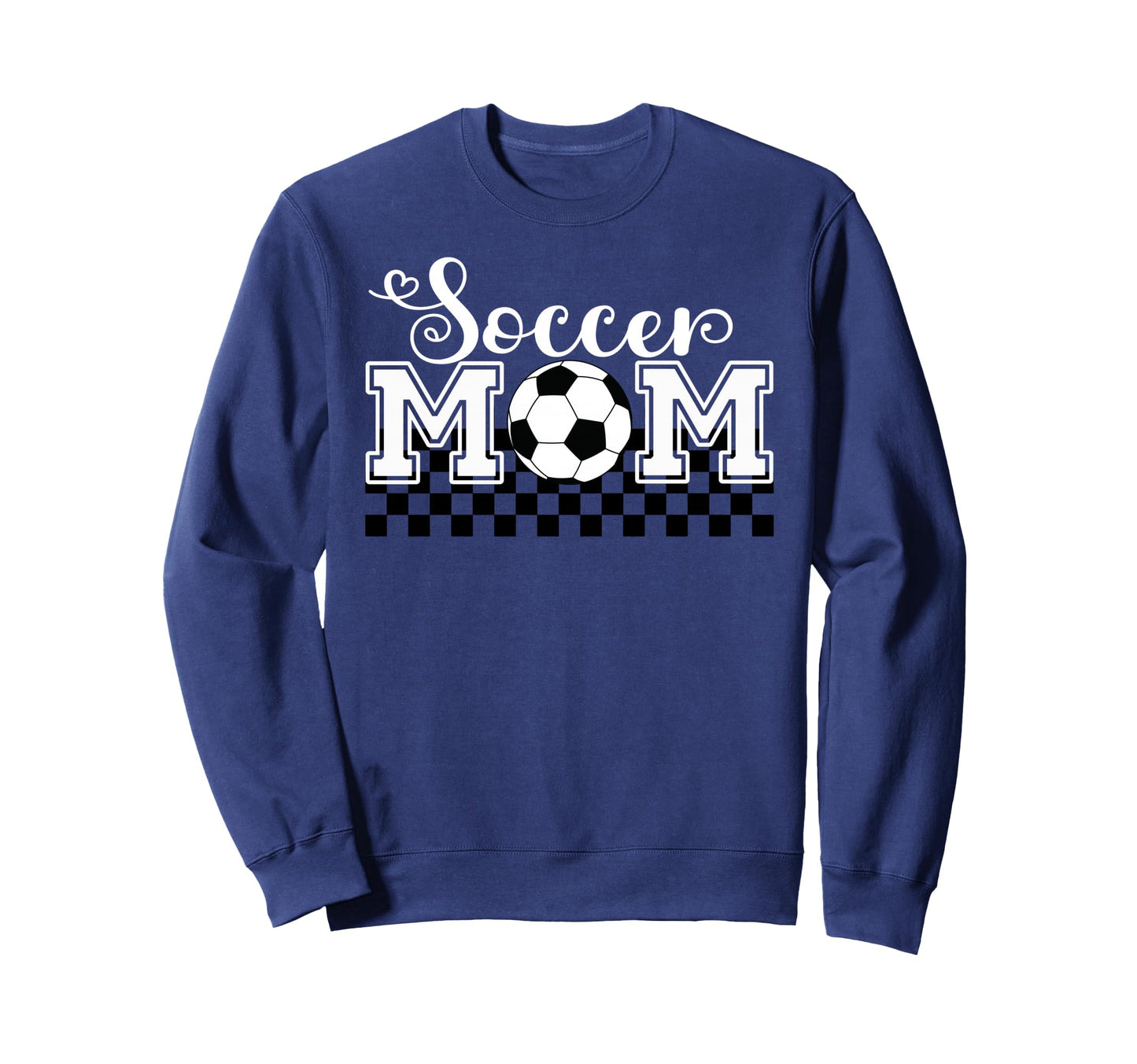 Soccer Mom Soccer Mama Checkered Mothers Sweatshirt - Graphic Print Unisex - T-Shirt, Sweatshirt, Hoodie