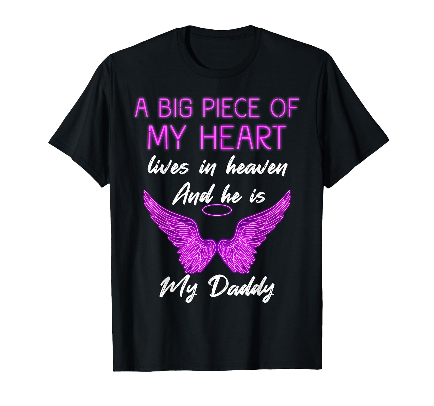 Big Piece My Heart Lives Heaven And T-Shirt - Custom Art Print Men Women - T-Shirt, Sweatshirt, Hoodie