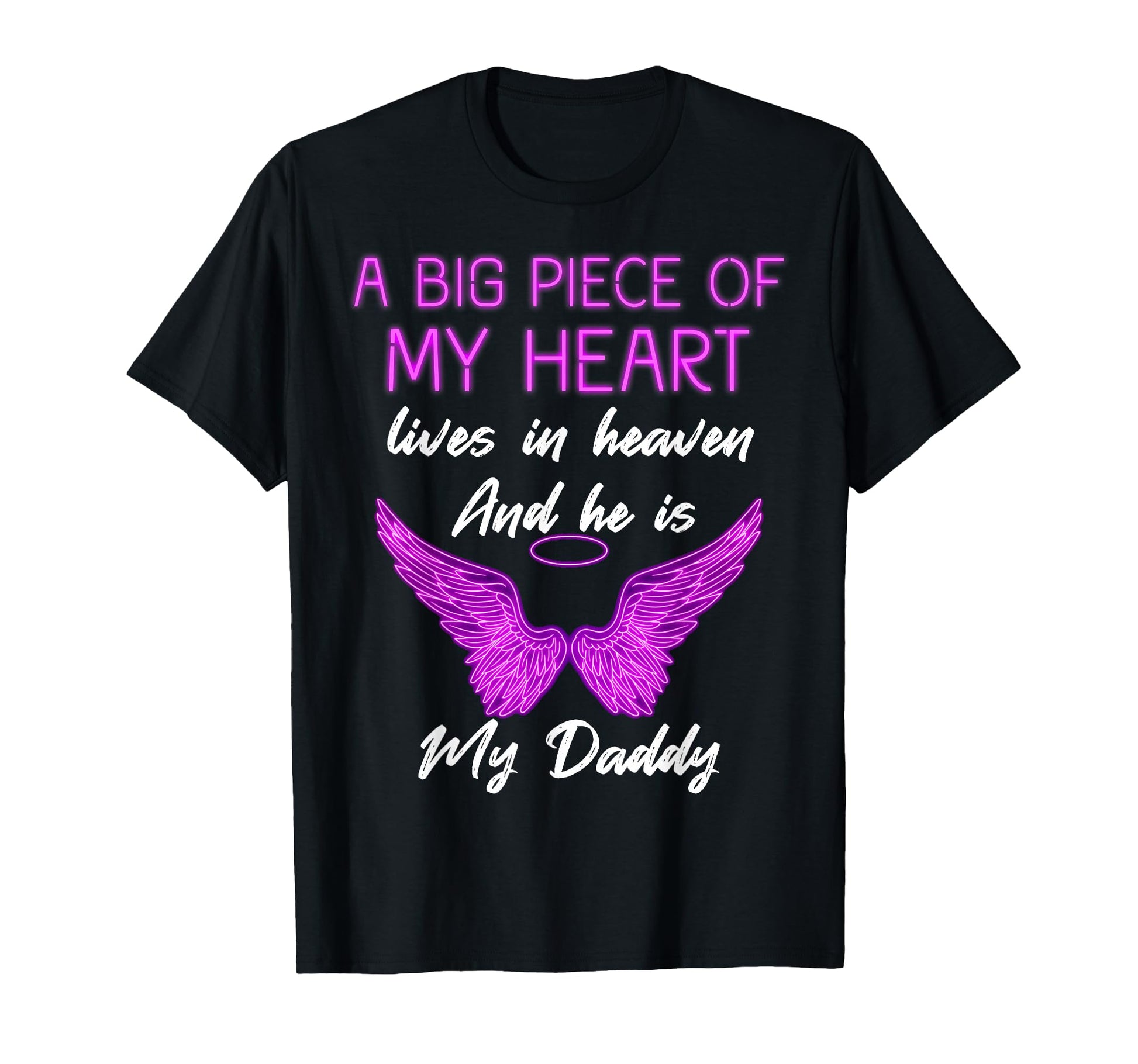 Big Piece My Heart Lives Heaven And T-Shirt - Custom Art Print Men Women - T-Shirt, Sweatshirt, Hoodie
