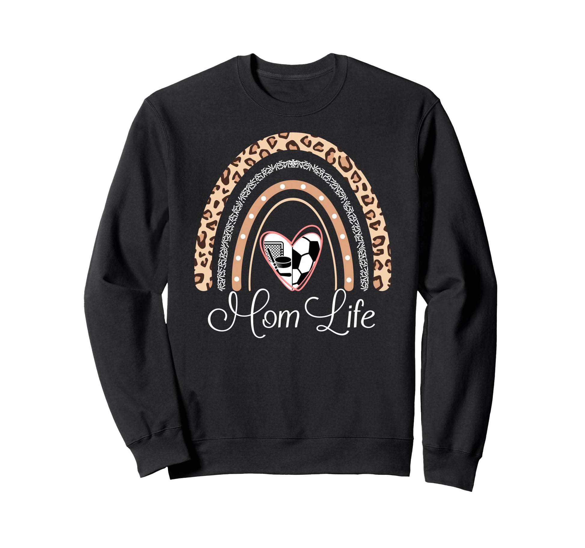 Mom Life Boho Rainbow Funny Soccer Sweatshirt - Novelty Apparel Men Women - T-Shirt, Sweatshirt, Hoodie