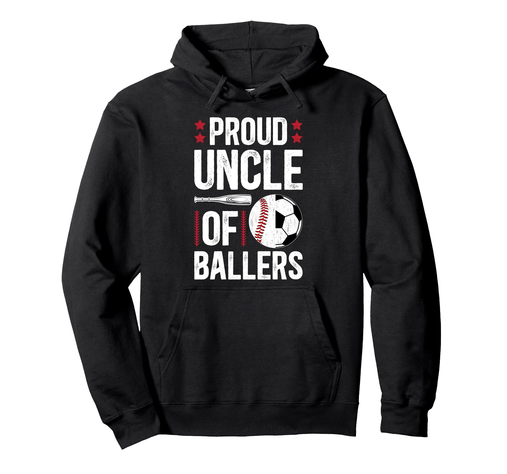 Proud Uncle Ballers Baseball Soccer Uncle Hoodie - Unique Graphic Men Women - T-Shirt, Sweatshirt, Hoodie