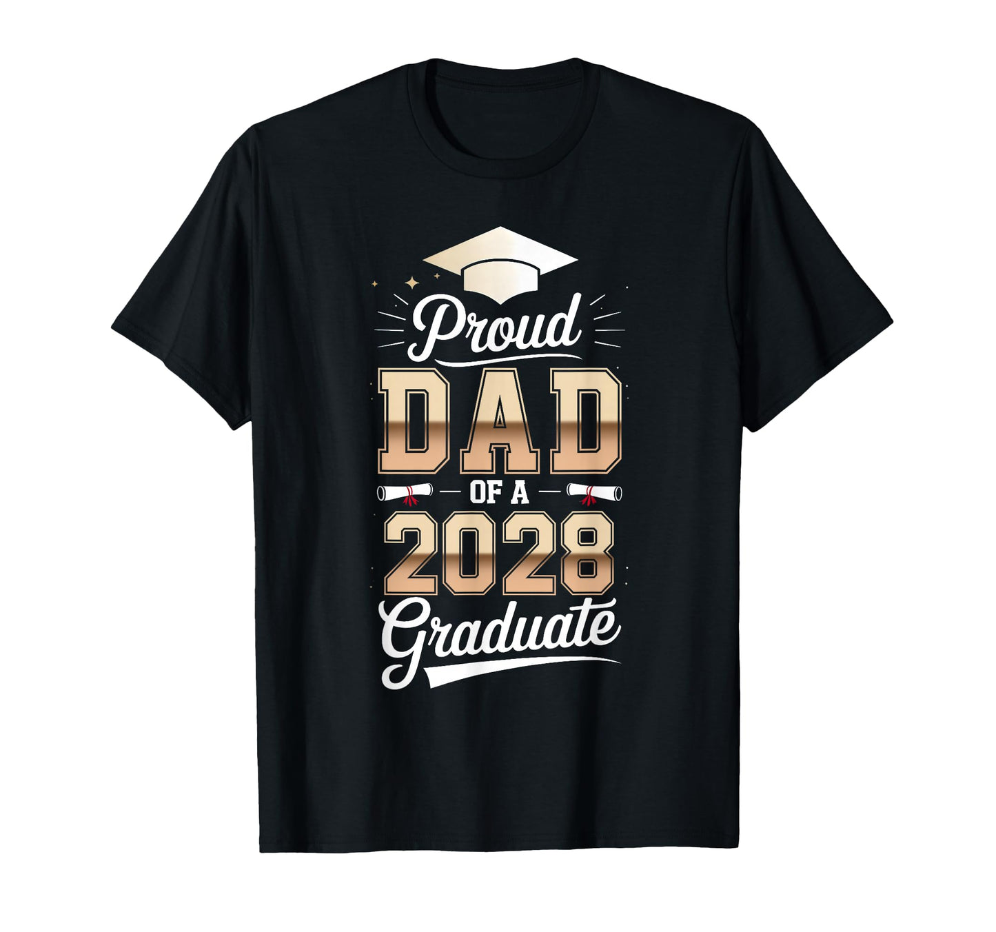 Senior Dad 2028 Proud Dad Class 2028 T-Shirt - Minimalist Print for Adults - T-Shirt, Sweatshirt, Hoodie
