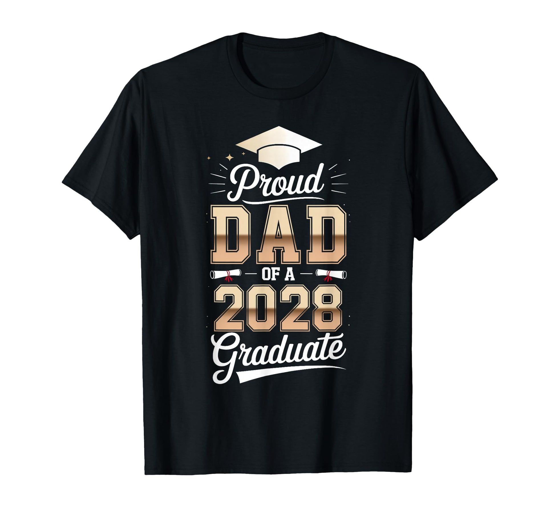 Senior Dad 2028 Proud Dad Class 2028 T-Shirt - Minimalist Print for Adults - T-Shirt, Sweatshirt, Hoodie