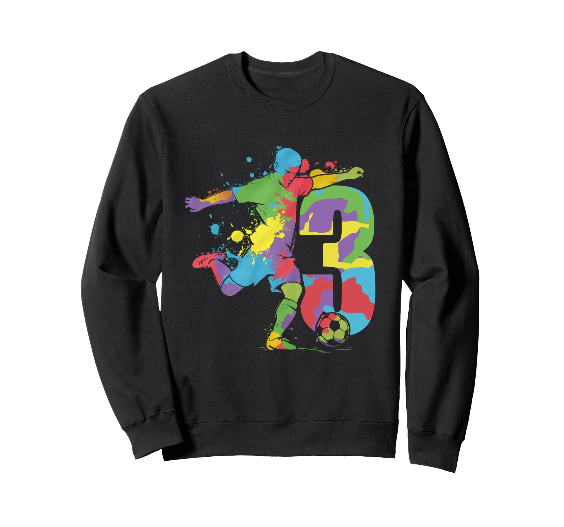 3 Soccer Birthday Gift Soccer Fan Sweatshirt - Novelty Apparel Unisex - T-Shirt, Sweatshirt, Hoodie
