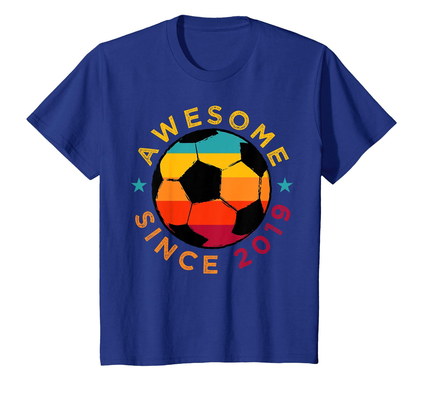 Awesome Since 2019 Soccer Birthday T-Shirt - Trendy Graphic for Adults - T-Shirt, Sweatshirt, Hoodie
