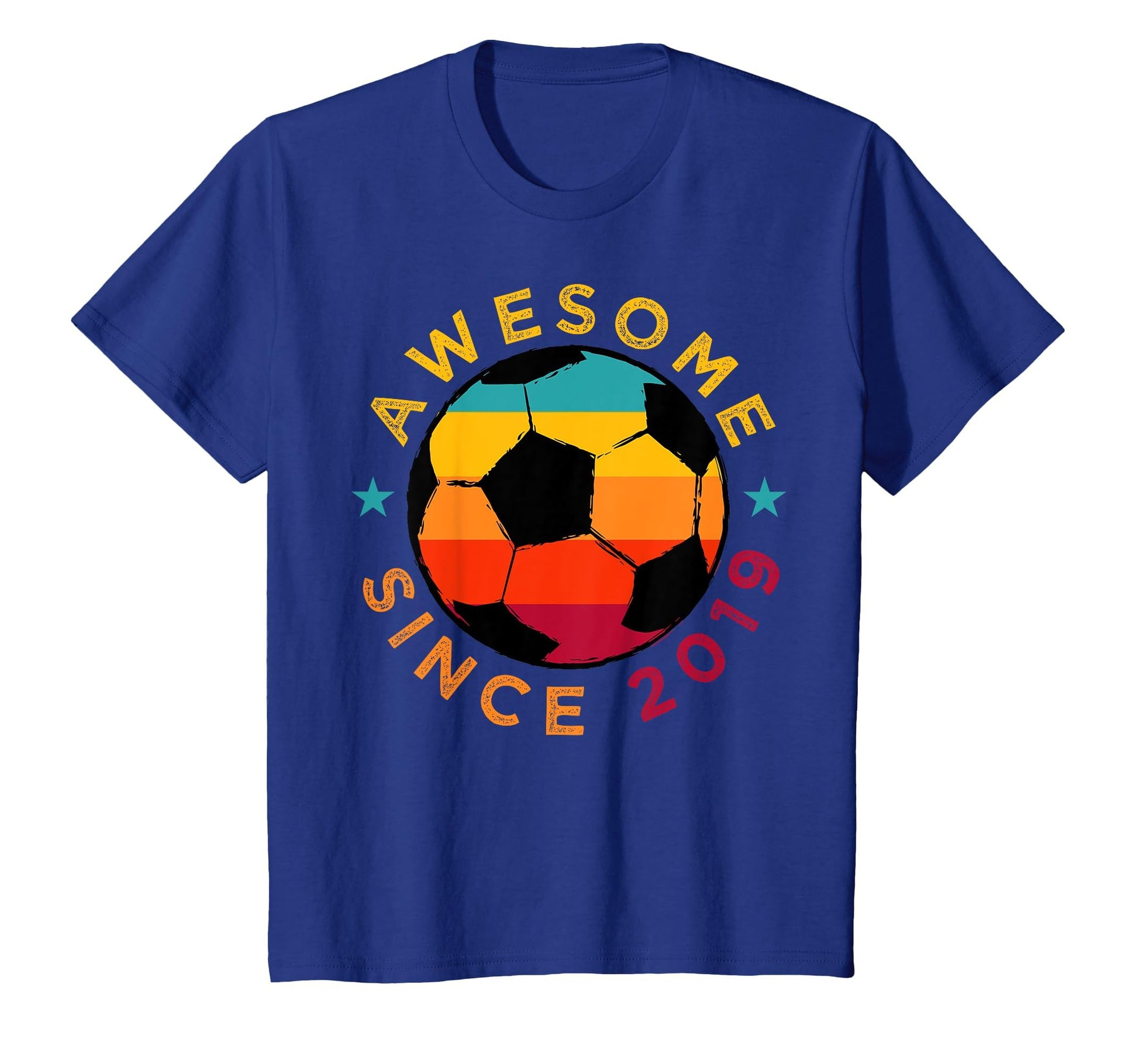 Awesome Since 2019 Soccer Birthday T-Shirt - Trendy Graphic for Adults - T-Shirt, Sweatshirt, Hoodie