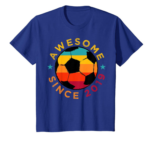 Awesome Since 2019 Soccer Birthday T-Shirt - Trendy Graphic for Adults - T-Shirt, Sweatshirt, Hoodie