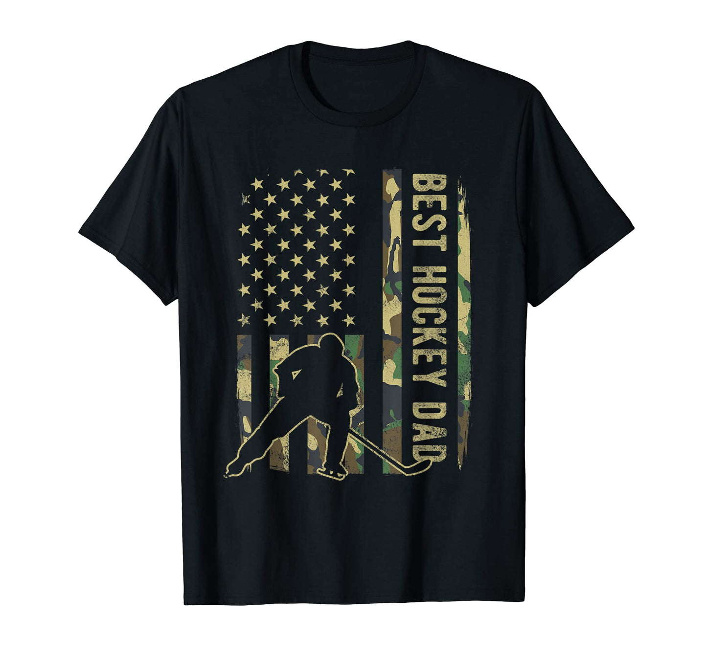 Ice Hockey Dad Camouflage American T-Shirt - Fun Novelty Design Men Women - T-Shirt, Sweatshirt, Hoodie