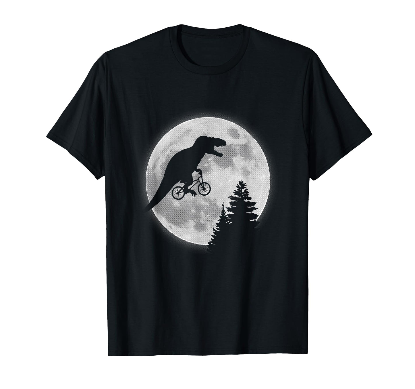 T Rex Bike Moon Dinosaur Moon Bike T-Shirt - Casual Everyday Wear Men Women - T-Shirt, Sweatshirt, Hoodie