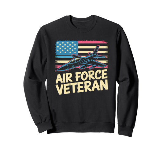 Air Force Veteran Us American Flag Sweatshirt - Novelty Apparel Men Women - T-Shirt, Sweatshirt, Hoodie