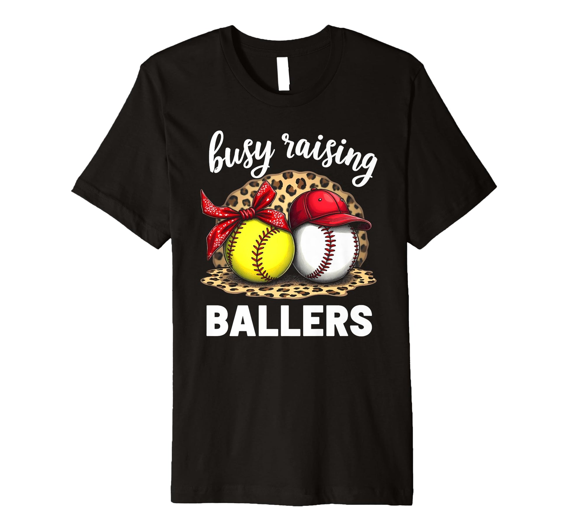 Busy Raising Ballers Baseball Softball T-Shirt - Novelty Apparel for Adults - T-Shirt, Sweatshirt, Hoodie