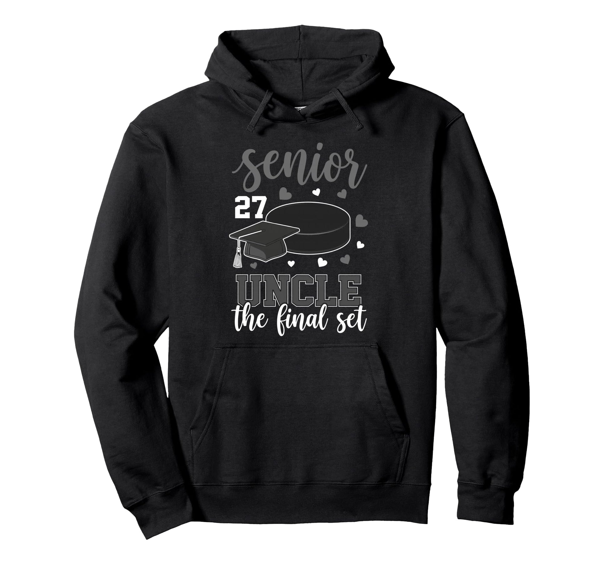 Hockey Senior 2027 Uncle Final Set Hoodie - Custom Art Print for Adults - T-Shirt, Sweatshirt, Hoodie