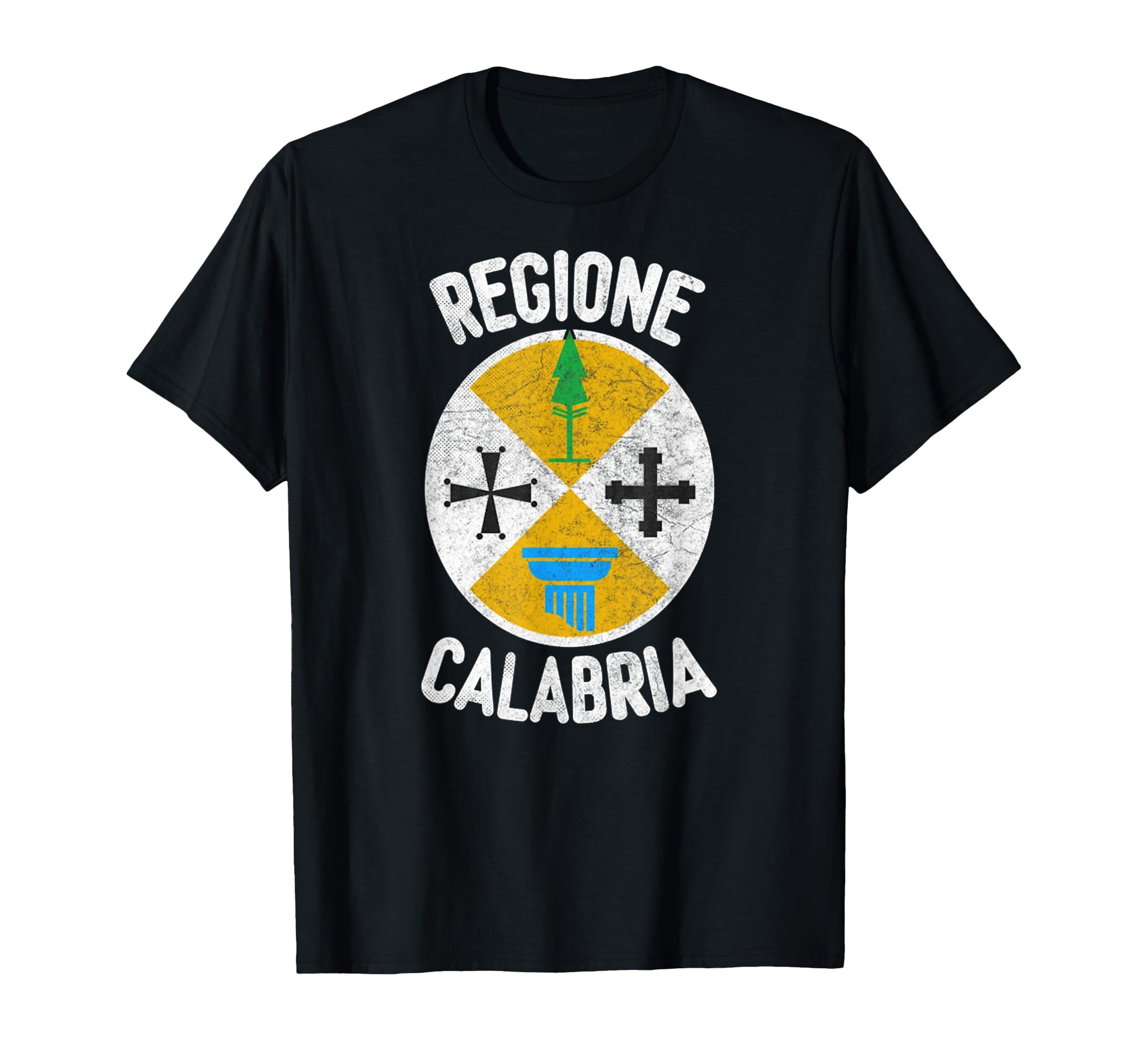 Regione Calabria Italiano Distressed T-Shirt - Aesthetic Graphic for Adults - T-Shirt, Sweatshirt, Hoodie